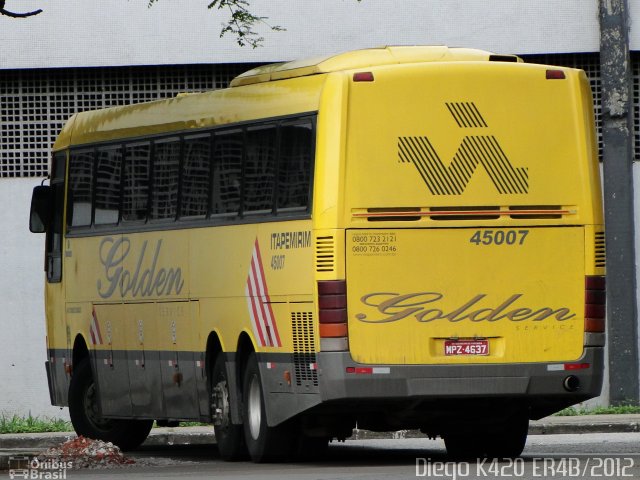 Viação Itapemirim 45007 na cidade de São Paulo, São Paulo, Brasil, por Diego K420 . ID da foto: 1381071.