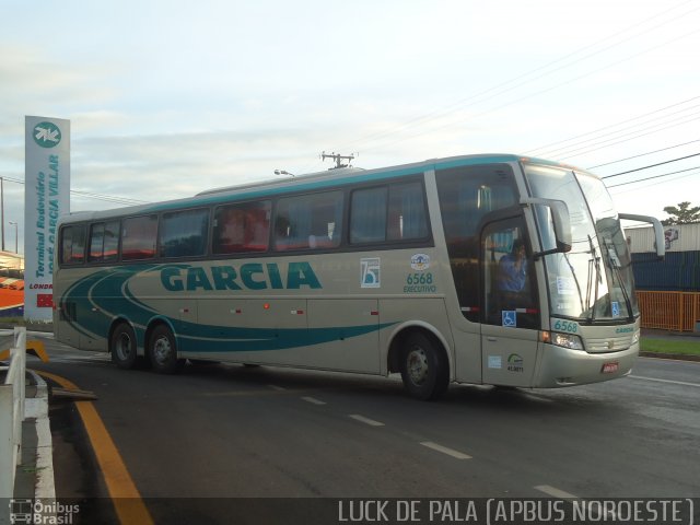 Viação Garcia 6568 na cidade de Londrina, Paraná, Brasil, por Luis de Ricado Brito. Número da foto: #1418771.