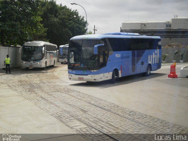 UTIL - União Transporte Interestadual de Luxo 9834 na cidade de Rio de Janeiro, Rio de Janeiro, Brasil, por Lucas Lima. ID da foto: 1419244.