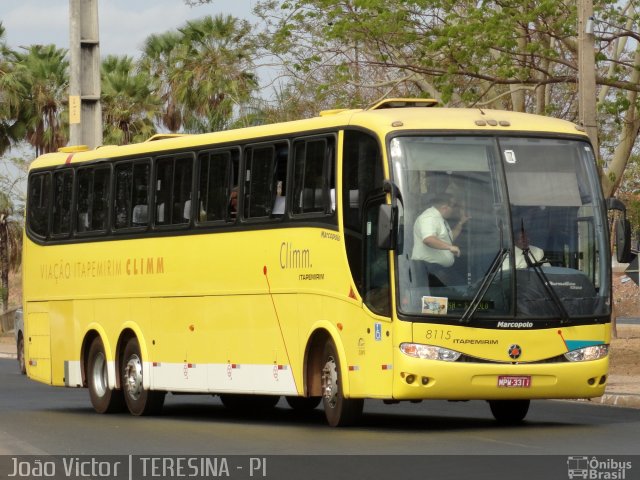 Viação Itapemirim 8115 na cidade de Teresina, Piauí, Brasil, por João Victor. ID da foto: 1422686.