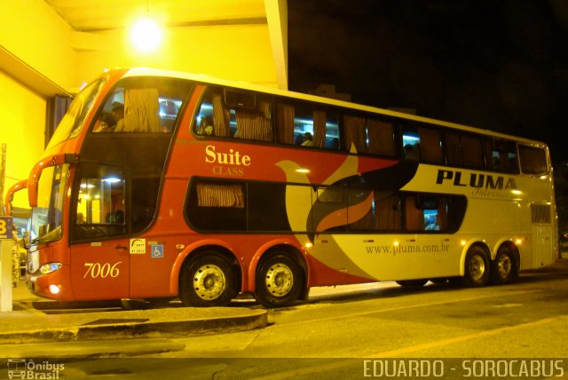 Pluma Conforto e Turismo 7006 na cidade de Sorocaba, São Paulo, Brasil, por EDUARDO - SOROCABUS. Número da foto: #1422674.