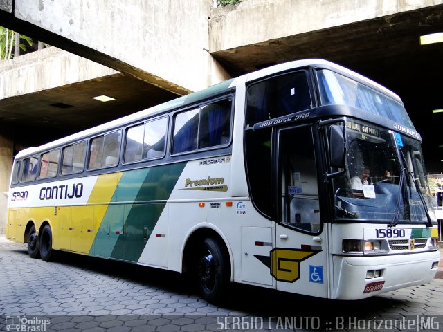 Empresa Gontijo de Transportes 15890 na cidade de Belo Horizonte, Minas Gerais, Brasil, por Sérgio Augusto Braga Canuto. ID da foto: 1424395.