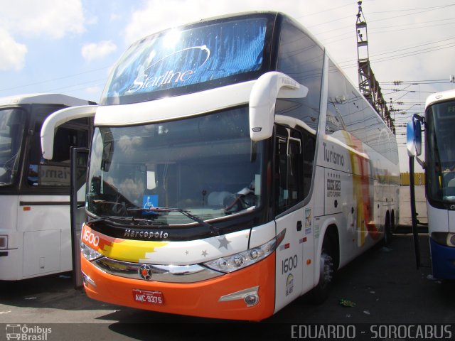 Starline Turismo 1600 na cidade de São Paulo, São Paulo, Brasil, por EDUARDO - SOROCABUS. ID da foto: 1424131.