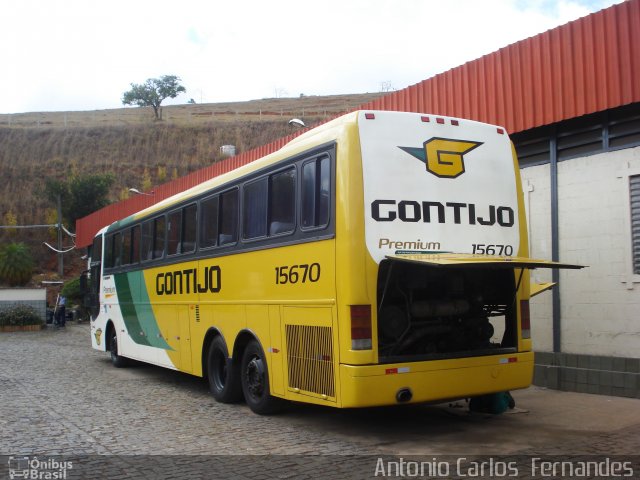 Empresa Gontijo de Transportes 15670 na cidade de João Monlevade, Minas Gerais, Brasil, por Antonio Carlos Fernandes. ID da foto: 1423220.