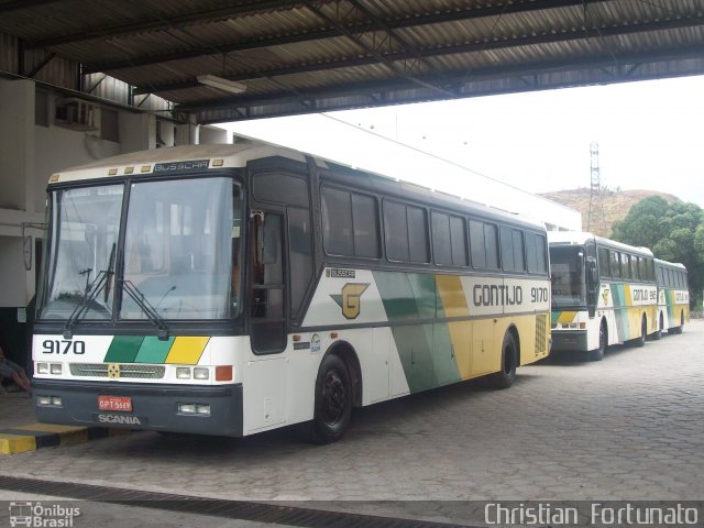 Empresa Gontijo de Transportes 9170 na cidade de Governador Valadares, Minas Gerais, Brasil, por Christian  Fortunato. Número da foto: #1425655.
