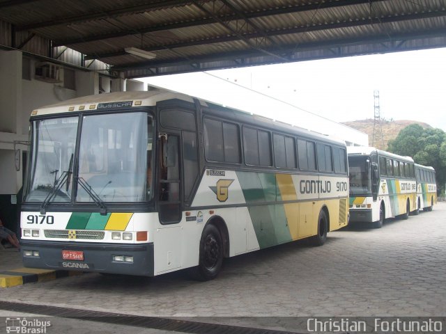 Empresa Gontijo de Transportes 9170 na cidade de Governador Valadares, Minas Gerais, Brasil, por Christian  Fortunato. ID da foto: 1425655.