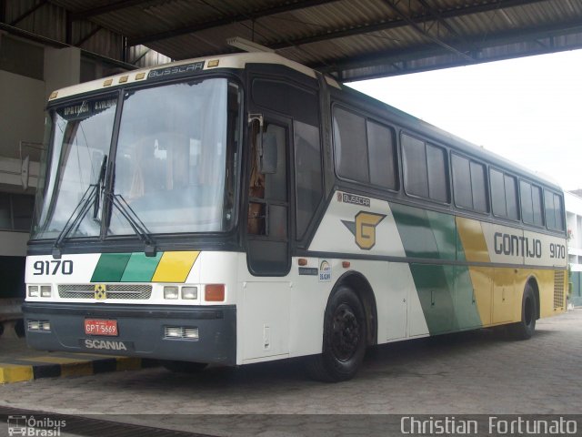 Empresa Gontijo de Transportes 9170 na cidade de Governador Valadares, Minas Gerais, Brasil, por Christian  Fortunato. ID da foto: 1425662.