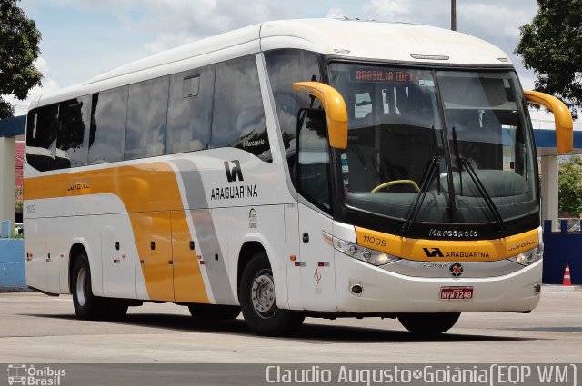 Viação Araguarina 11009 na cidade de Goiânia, Goiás, Brasil, por Vicente Pinto Moreira. Número da foto: #1425905.
