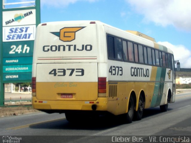 Empresa Gontijo de Transportes 4373 na cidade de Vitória da Conquista, Bahia, Brasil, por Cleber Bus. ID da foto: 1426888.