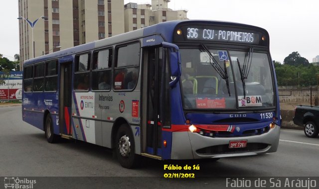 Viação Pirajuçara 11.530 na cidade de Taboão da Serra, São Paulo, Brasil, por Fábio de Sá Aráujo. ID da foto: 1428928.