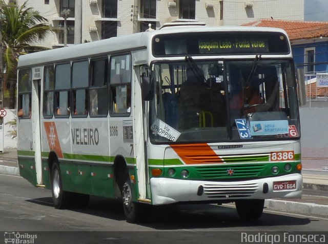 Auto Viação Veleiro 8386 na cidade de Maceió, Alagoas, Brasil, por Rodrigo Fonseca. ID da foto: 1428259.