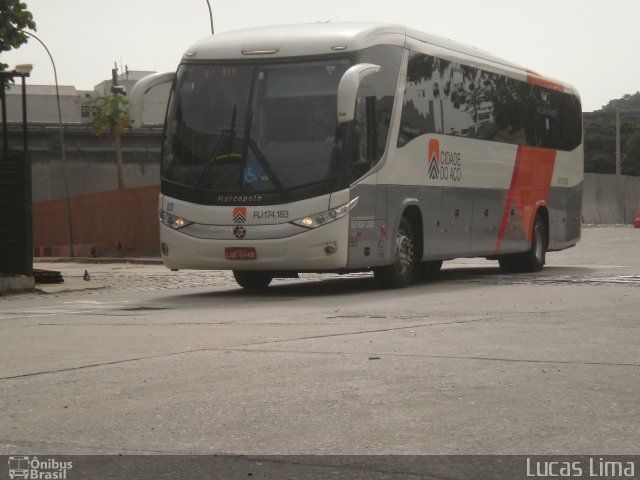 Viação Cidade do Aço RJ 174.183 na cidade de Rio de Janeiro, Rio de Janeiro, Brasil, por Lucas Lima. Número da foto: #1428635.