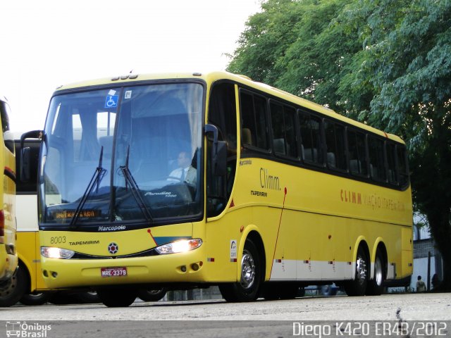 Viação Itapemirim 8003 na cidade de São Paulo, São Paulo, Brasil, por Diego K420 . ID da foto: 1428467.