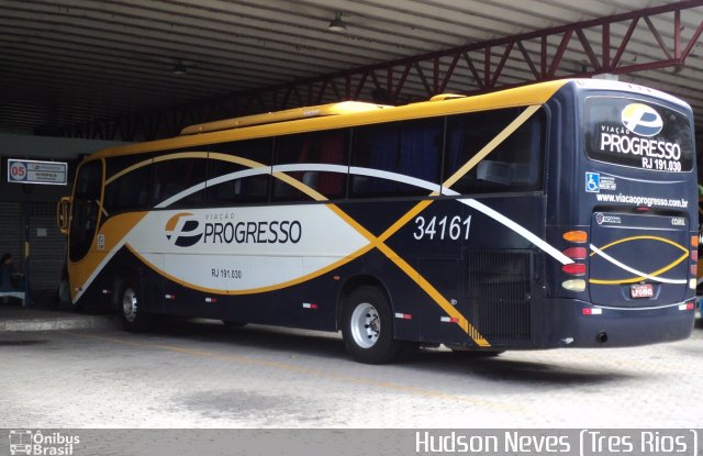 Viação Progresso 34161 na cidade de Três Rios, Rio de Janeiro, Brasil, por Hudson Neves. Número da foto: #1429878.