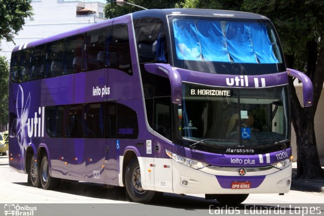 UTIL - União Transporte Interestadual de Luxo 11201 na cidade de Rio de Janeiro, Rio de Janeiro, Brasil, por Carlos Eduardo Lopes. Número da foto: #1429702.