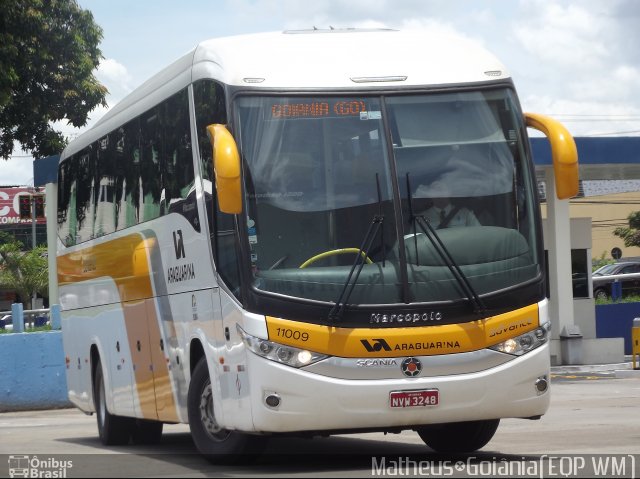 Viação Araguarina 11009 na cidade de Goiânia, Goiás, Brasil, por Vicente Pinto Moreira. Número da foto: #1432413.