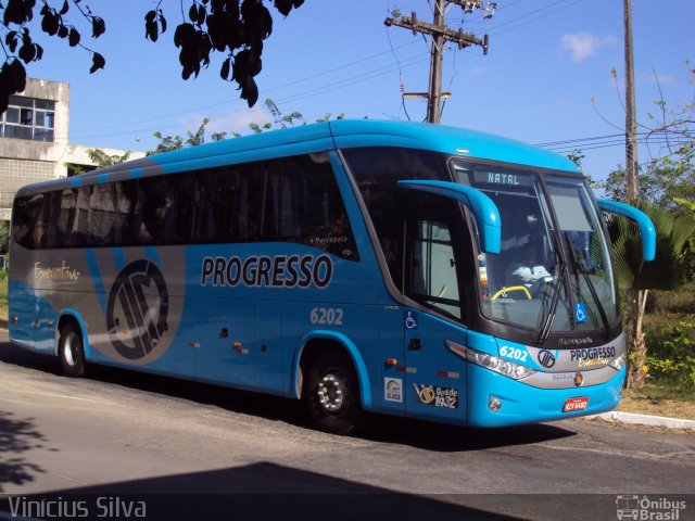 Auto Viação Progresso 6202 na cidade de Recife, Pernambuco, Brasil, por Vinicius Silva. Número da foto: #1433928.