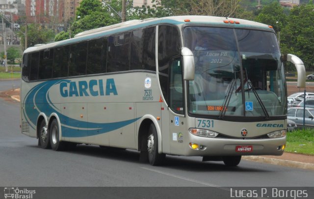 Viação Garcia 7531 na cidade de Ribeirão Preto, São Paulo, Brasil, por Lucas Borges . Número da foto: #1434825.