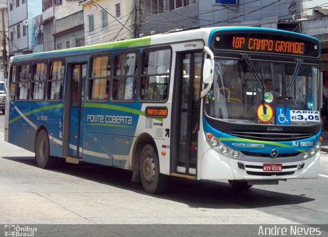 Viação Ponte Coberta RJ 190.091 na cidade de Nilópolis, Rio de Janeiro, Brasil, por André Neves . Número da foto: #1436611.
