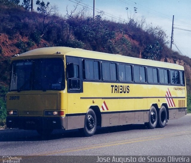 Viação Itapemirim 28011 na cidade de Barra do Piraí, Rio de Janeiro, Brasil, por José Augusto de Souza Oliveira. ID da foto: 1383811.