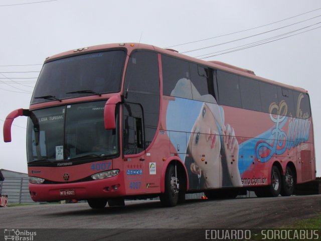 Lidia Turismo 4007 na cidade de São Paulo, São Paulo, Brasil, por EDUARDO - SOROCABUS. ID da foto: 1382715.