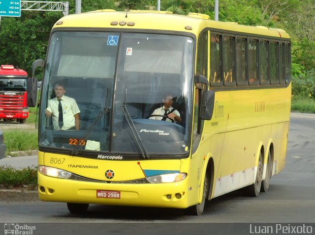 Viação Itapemirim 8067 na cidade de Viana, Espírito Santo, Brasil, por Luan Peixoto. Número da foto: #1382914.