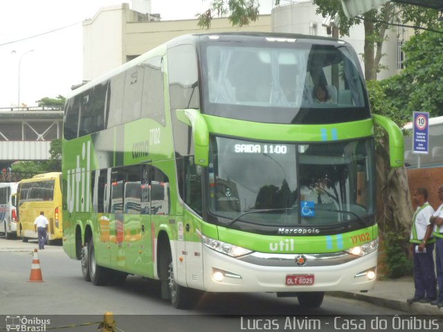 UTIL - União Transporte Interestadual de Luxo 17102 na cidade de Rio de Janeiro, Rio de Janeiro, Brasil, por Lucas Alvim. Número da foto: #1382017.