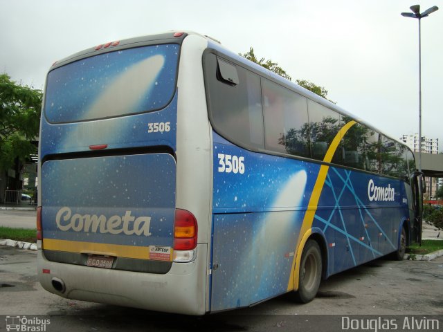 Viação Cometa 3506 na cidade de Mogi das Cruzes, São Paulo, Brasil, por Douglas Alvim. ID da foto: 1441525.