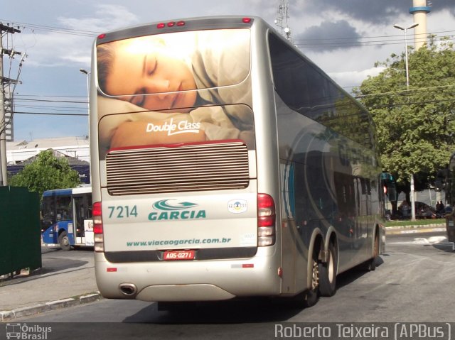 Viação Garcia 7214 na cidade de São Paulo, São Paulo, Brasil, por Roberto Teixeira. Número da foto: #1441122.