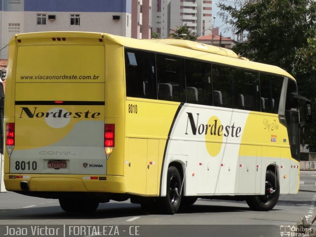 Viação Nordeste 8010 na cidade de Fortaleza, Ceará, Brasil, por João Victor. Número da foto: #1385566.