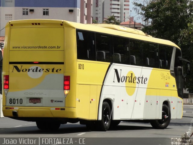 Viação Nordeste 8010 na cidade de Fortaleza, Ceará, Brasil, por João Victor. ID da foto: 1385566.