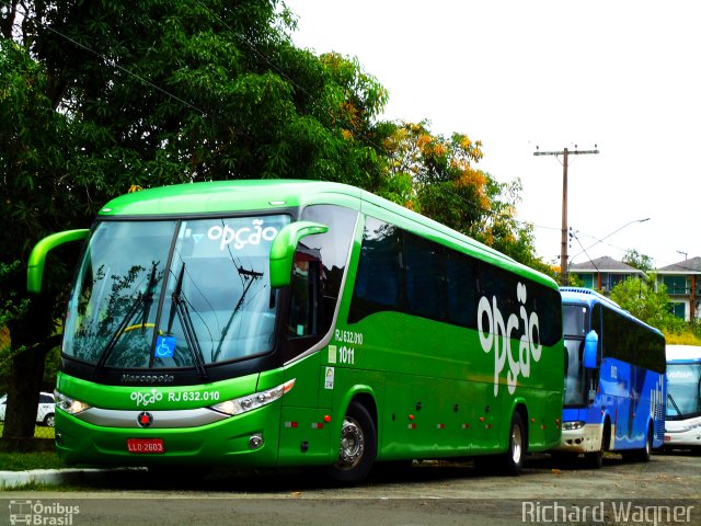 Opção Fretamento e Turismo 1011 na cidade de Itatiaia, Rio de Janeiro, Brasil, por Richard Wagner. ID da foto: 1385909.