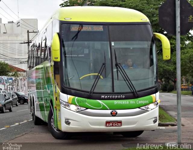 Expresso Princesa dos Campos 6208 na cidade de Curitiba, Paraná, Brasil, por Andrews  Fuscolin. Número da foto: #1386260.