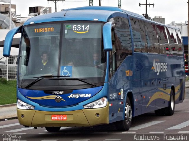 Expresso Angrense 6314 na cidade de Curitiba, Paraná, Brasil, por Andrews  Fuscolin. ID da foto: 1386263.