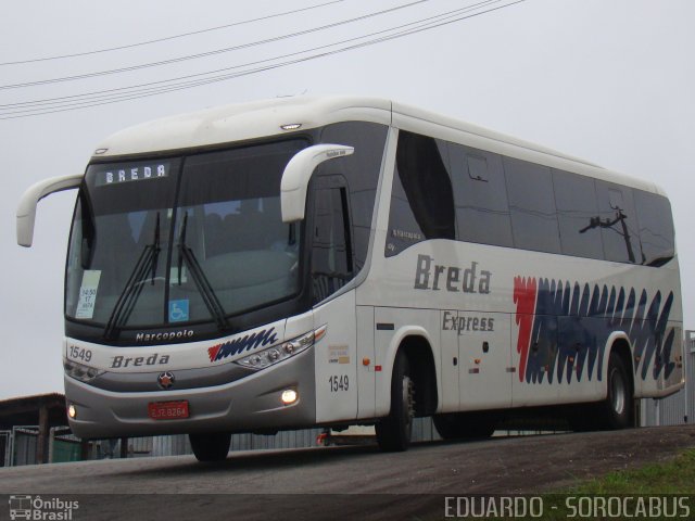Breda Transportes e Serviços 1549 na cidade de São Paulo, São Paulo, Brasil, por EDUARDO - SOROCABUS. Número da foto: #1387197.