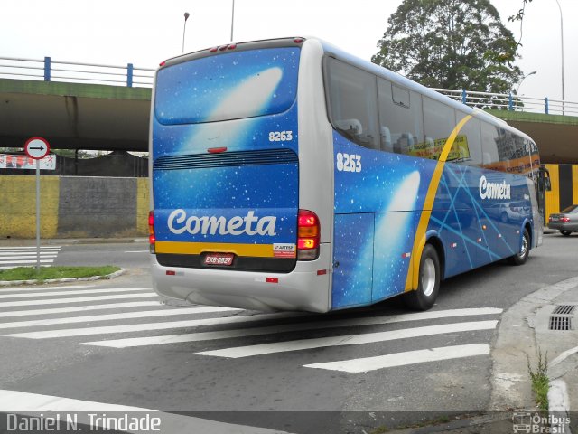 Viação Cometa 8263 na cidade de Santo André, São Paulo, Brasil, por Daniel Nascimento  Trindade. ID da foto: 1387314.