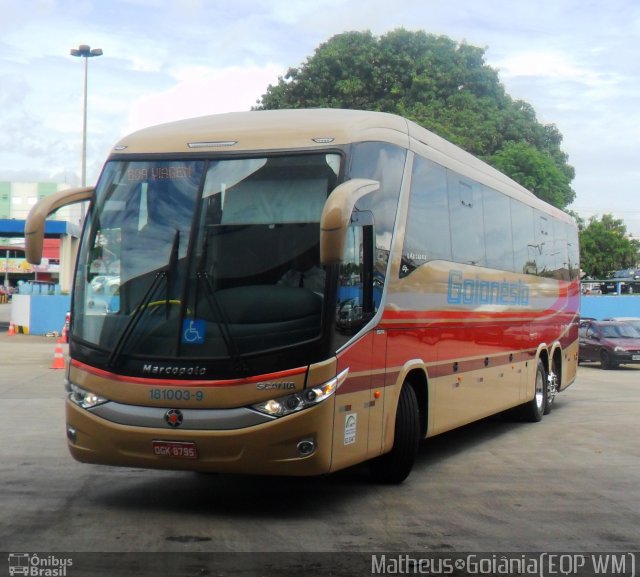 Auto Viação Goianésia 181003-9 na cidade de Goiânia, Goiás, Brasil, por Vicente Pinto Moreira. Número da foto: #1388313.