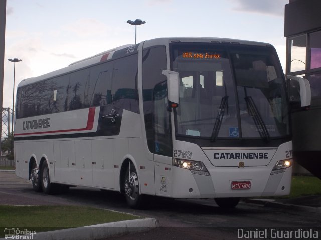 Auto Viação Catarinense 2763 na cidade de Florianópolis, Santa Catarina, Brasil, por Daniel Guardiola. ID da foto: 1388473.