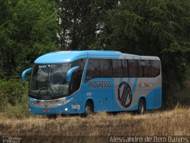 Auto Viação Progresso 6141 na cidade de Recife, Pernambuco, Brasil, por Alessandro de Bem Barros. ID da foto: 1386644.