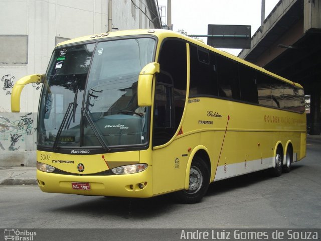 Viação Itapemirim 5007 na cidade de Rio de Janeiro, Rio de Janeiro, Brasil, por André Luiz Gomes de Souza. ID da foto: 1390510.