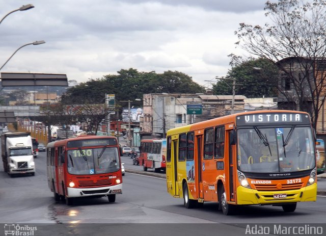 Transvia Transporte Coletivo 32172 na cidade de Belo Horizonte, Minas Gerais, Brasil, por Adão Raimundo Marcelino. ID da foto: 1390070.