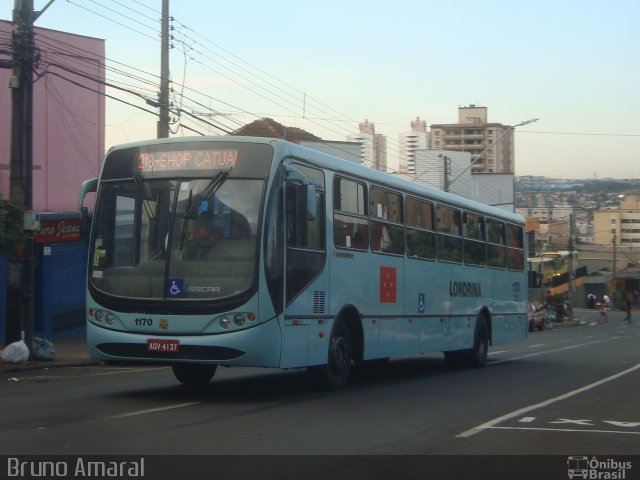 TCGL - Transportes Coletivos Grande Londrina 1170 na cidade de Londrina, Paraná, Brasil, por Bruno Amaral. Número da foto: #1389738.