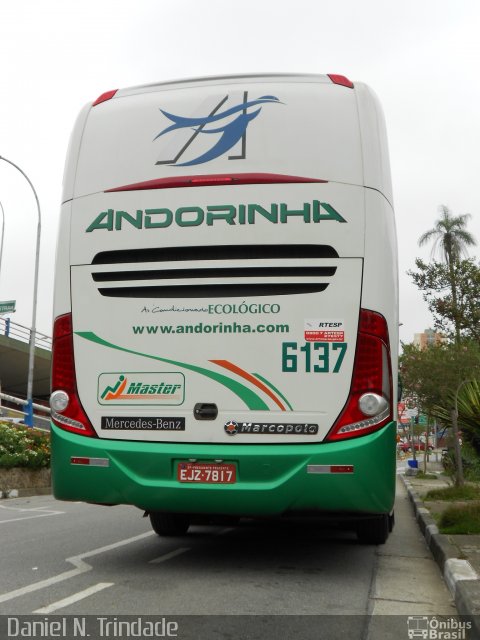Empresa de Transportes Andorinha 6137 na cidade de Santo André, São Paulo, Brasil, por Daniel Nascimento  Trindade. Número da foto: #1391138.