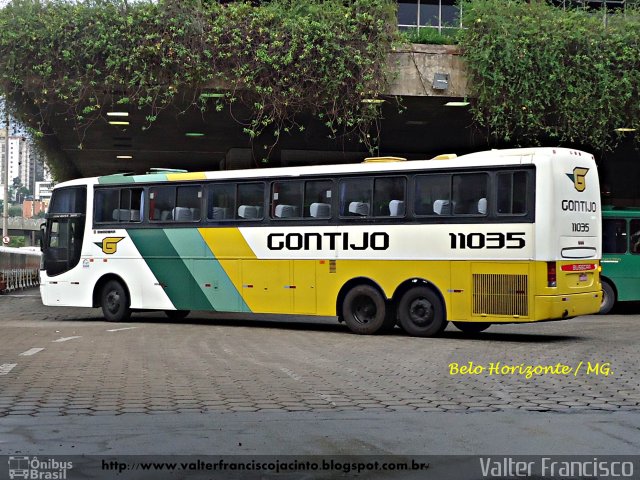 Empresa Gontijo de Transportes 11035 na cidade de Belo Horizonte, Minas Gerais, Brasil, por Valter Francisco. ID da foto: 1391440.