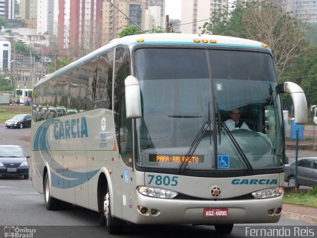 Viação Garcia 7805 na cidade de Ribeirão Preto, São Paulo, Brasil, por Fernando Reis. Número da foto: #1390862.