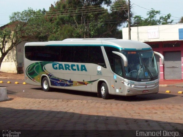 Viação Garcia 7436 na cidade de Ivaiporã, Paraná, Brasil, por Emanoel Diego.. ID da foto: 1393389.