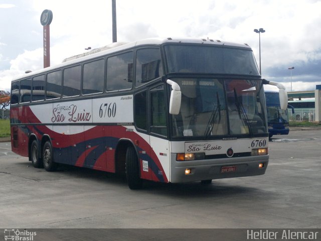 Expresso São Luiz 6760 na cidade de Goiânia, Goiás, Brasil, por Helder Alencar. Número da foto: #1394210.