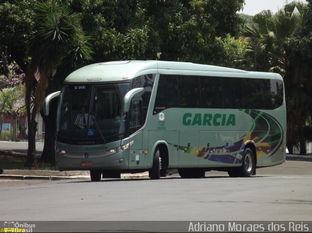 Viação Garcia 7707 na cidade de Bauru, São Paulo, Brasil, por Adriano Moraes dos Reis. Número da foto: #1396029.