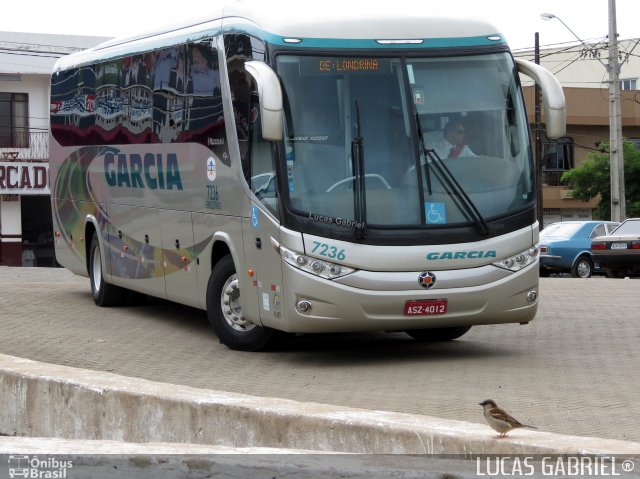 Viação Garcia 7236 na cidade de Imbaú, Paraná, Brasil, por Lucas Gabriel. Número da foto: #1394510.