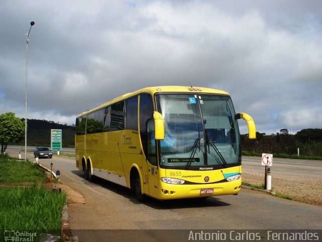 Viação Itapemirim 8655 na cidade de João Monlevade, Minas Gerais, Brasil, por Antonio Carlos Fernandes. Número da foto: #1442322.